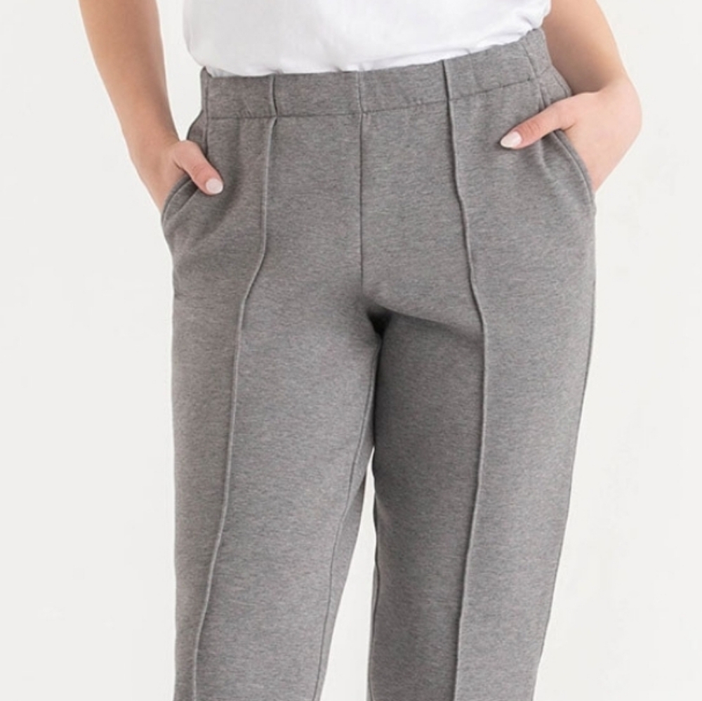 Double Knit Tapered Leg Ankle Pant